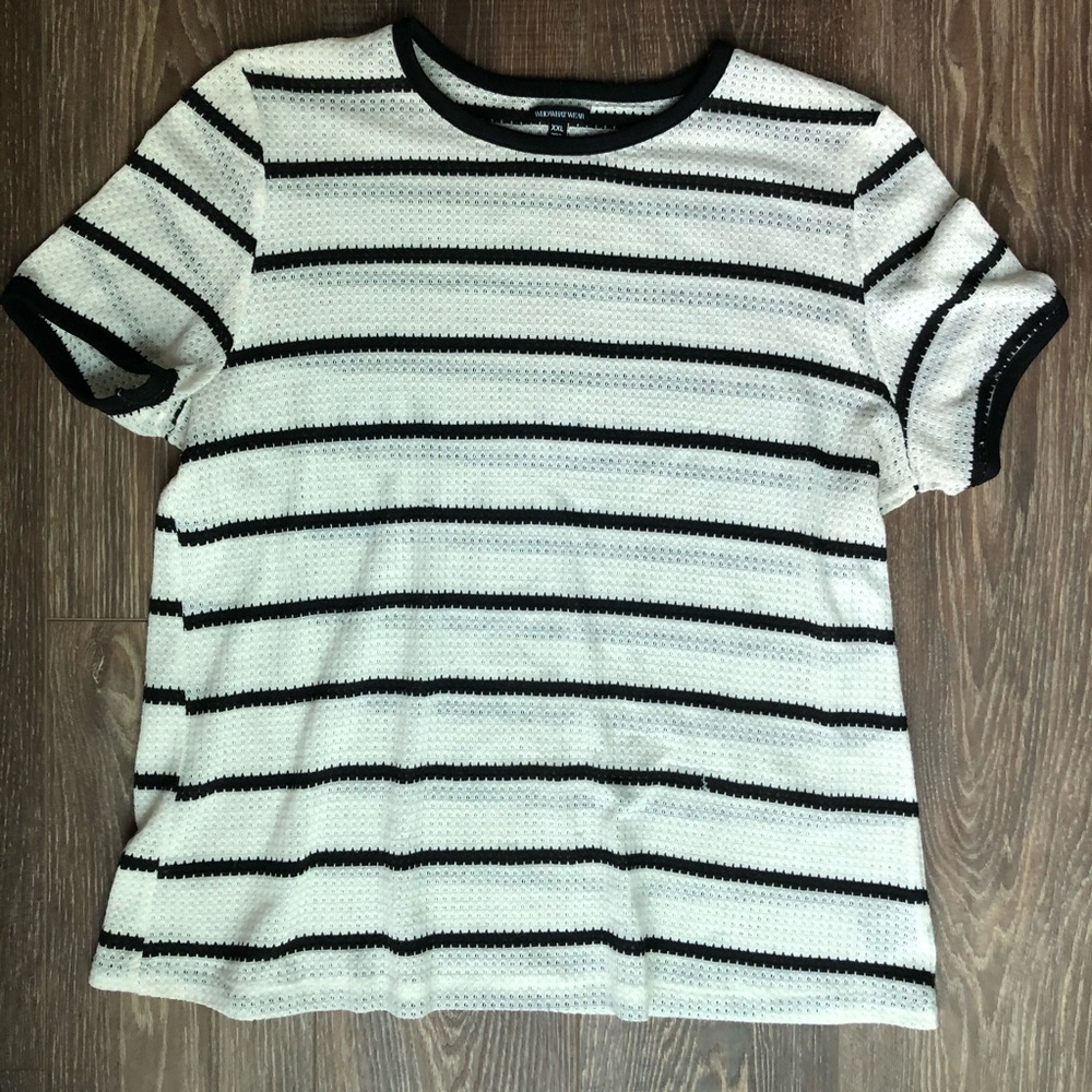 Who What Wear Striped Knit Top